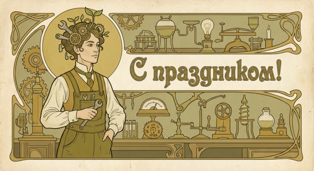 Создать открытку-картинку с поздравлением на День предпринимателя с помощью нейросети