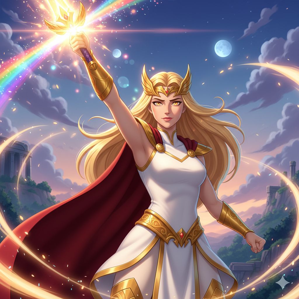 Сгенерировать фото или селфи в стиле персонажа «Ши-Ра и непобедимые принцессы»