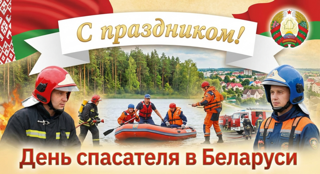 Создать открытку-картинку с поздравлением на День спасателя в Беларуси с помощью нейросети