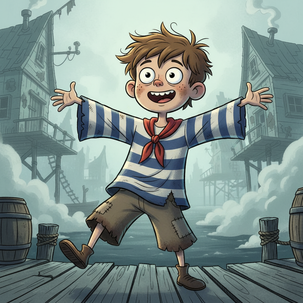 Сгенерировать фото или селфи в стиле персонажа «Удивительные злоключения Флэпджека»