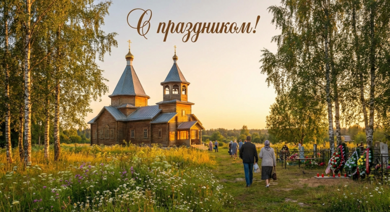 Создать открытку-картинку с поздравлением на Троицкая родительская суббота с помощью нейросети