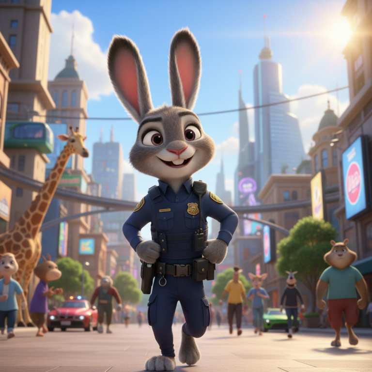 Сгенерировать фото или селфи в стиле персонажа "Зверополис"