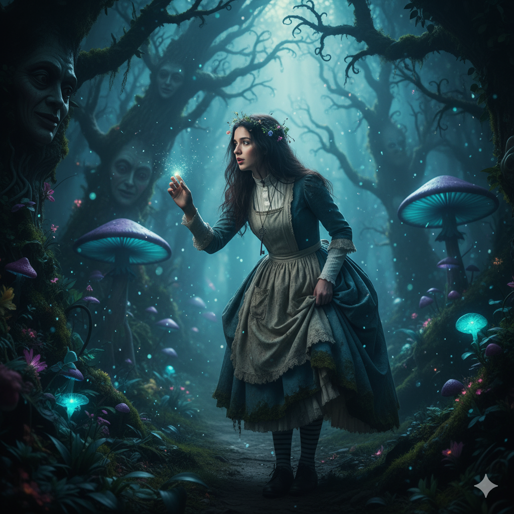 Сгенерировать фото или селфи в стиле персонажа «Алиса в Стране чудес»