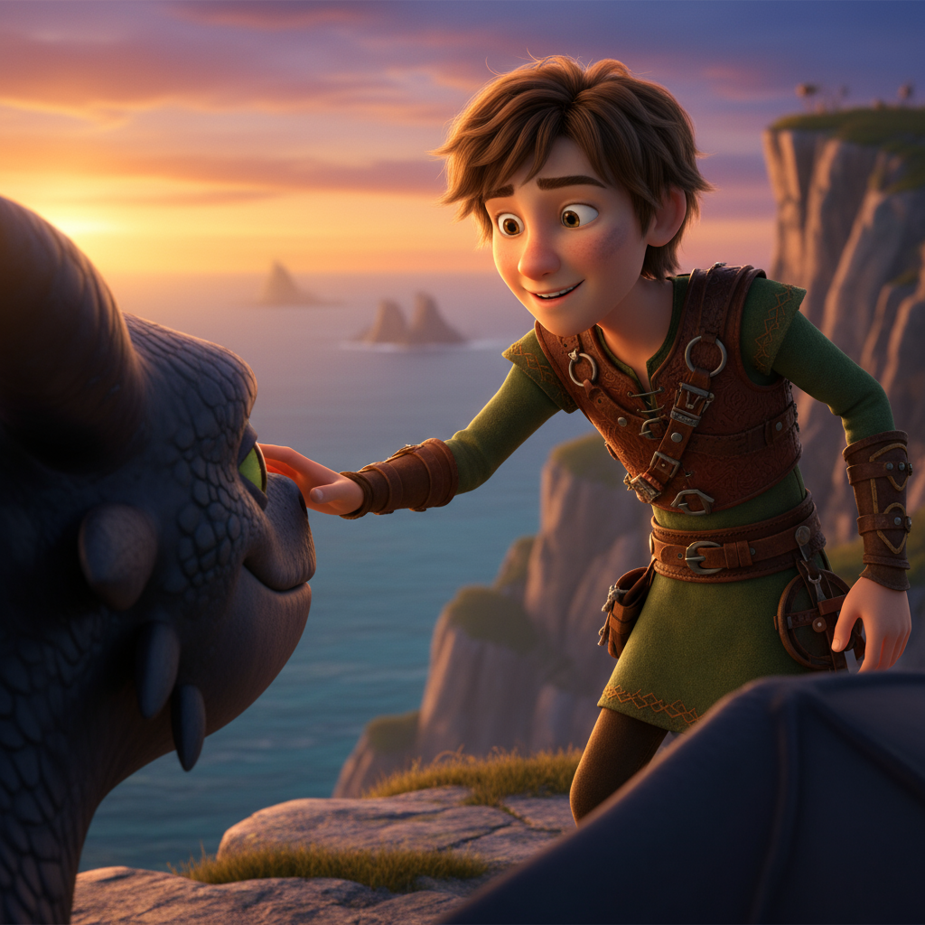 Сгенерировать фото или селфи в стиле персонажа "Как приручить дракона"