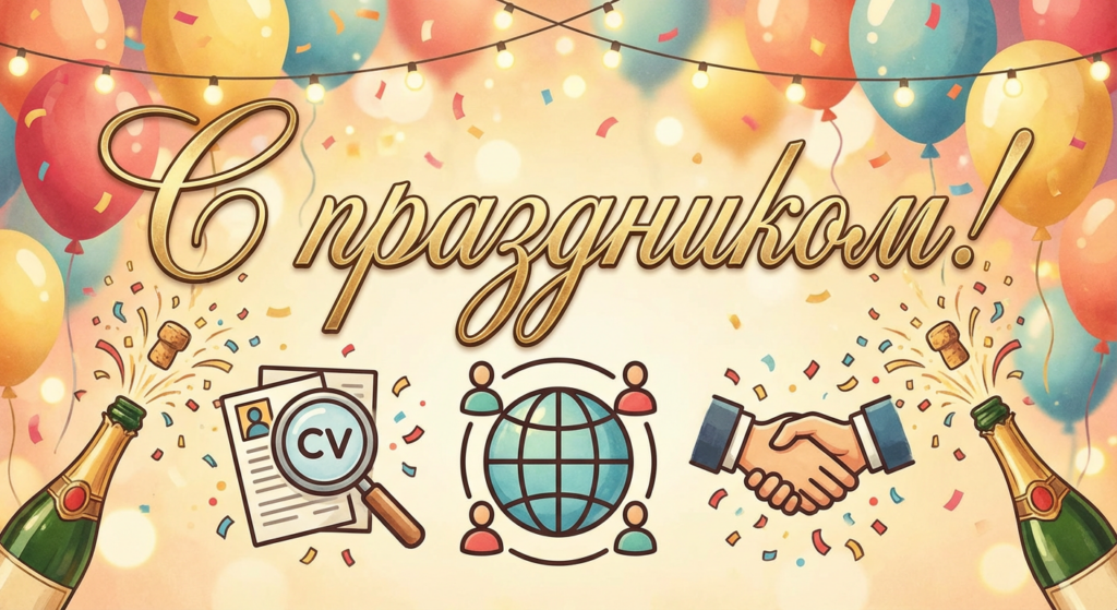 Создать открытку-картинку с поздравлением на День рекрутера с помощью нейросети