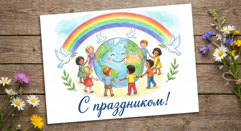 Создать открытку-картинку с поздравлением на Международный день мира с помощью нейросети