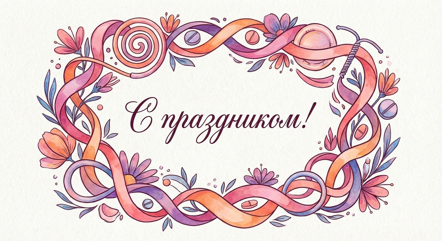 Создать открытку-картинку с поздравлением на Всемирный день контрацепции с помощью нейросети