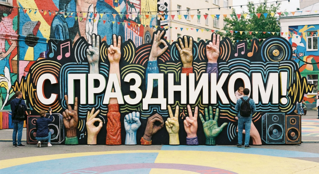 Создать открытку-картинку с поздравлением на Международный день глухих с помощью нейросети