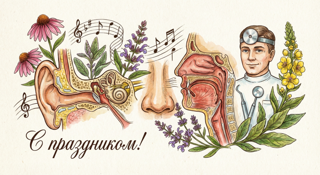 Создать открытку-картинку с поздравлением на День отоларинголога с помощью нейросети