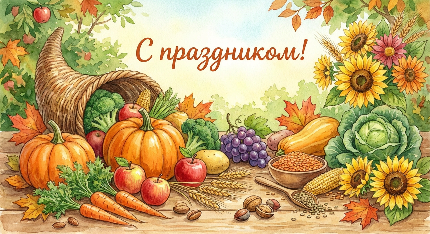 Создать открытку-картинку с поздравлением на Всемирный день вегетарианства с помощью нейросети