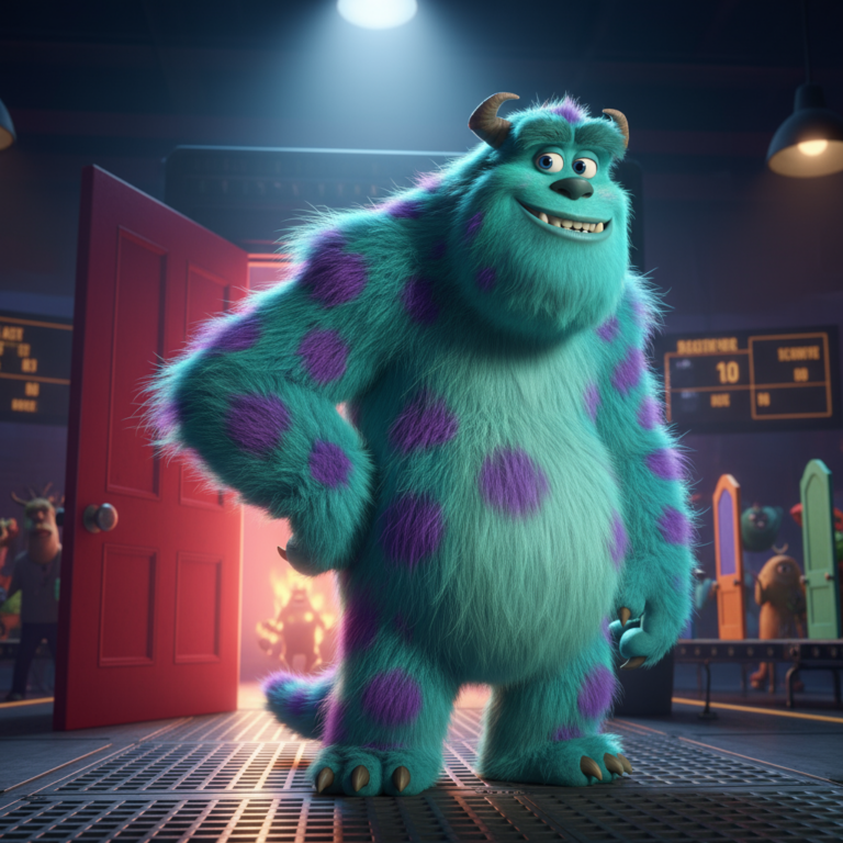 Сгенерировать фото или селфи в стиле персонажа "Корпорация монстров"