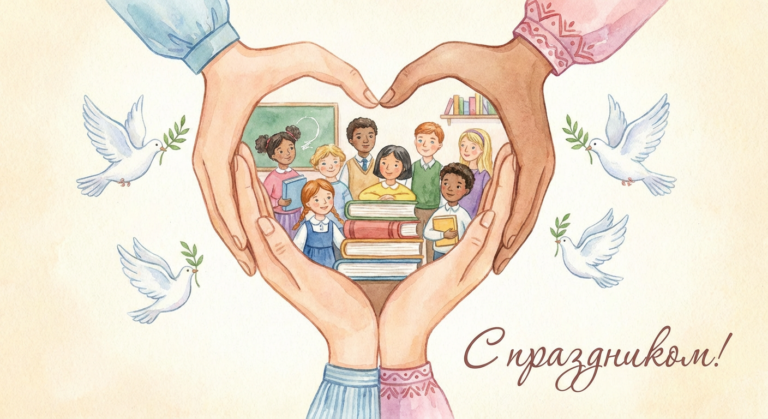 Создать открытку-картинку с поздравлением на Международный день социального педагога с помощью нейросети