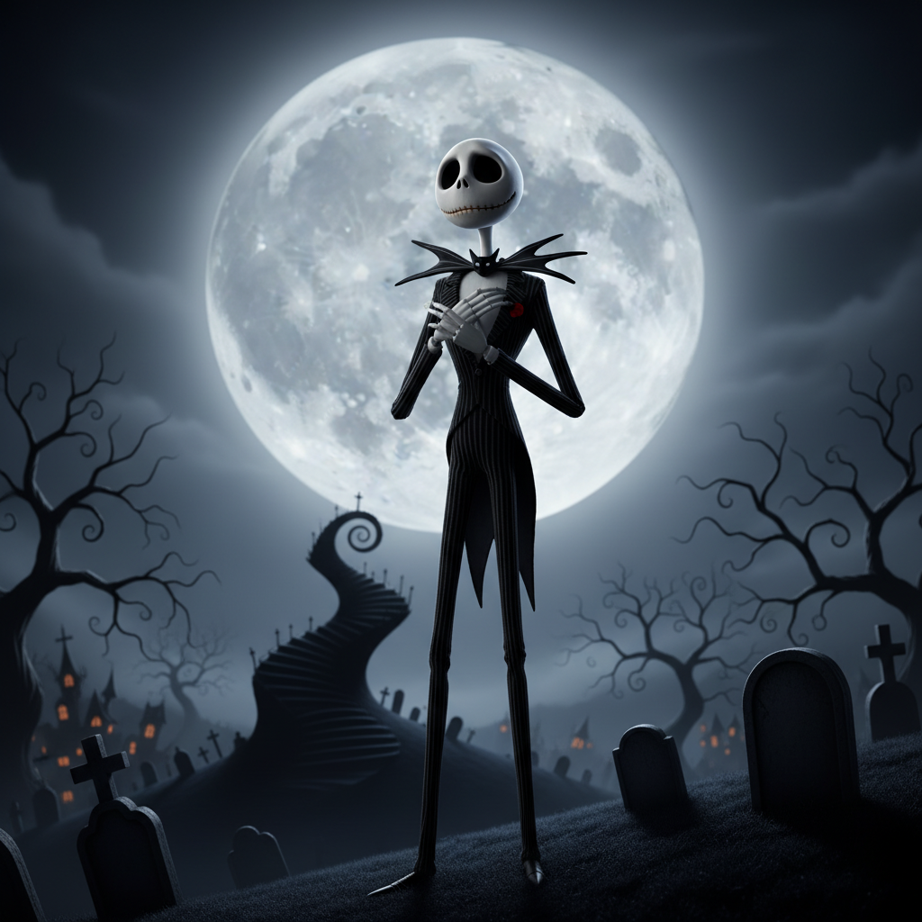 Сгенерировать фото или селфи в стиле персонажа «Кошмар перед Рождеством»