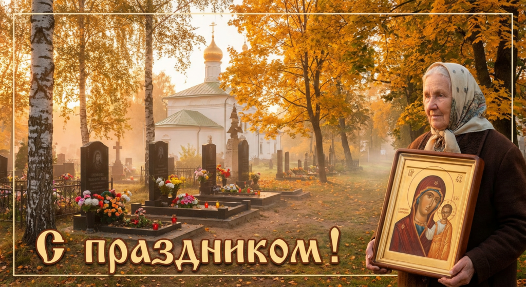 Создать открытку-картинку с поздравлением на Покровская родительская суббота с помощью нейросети