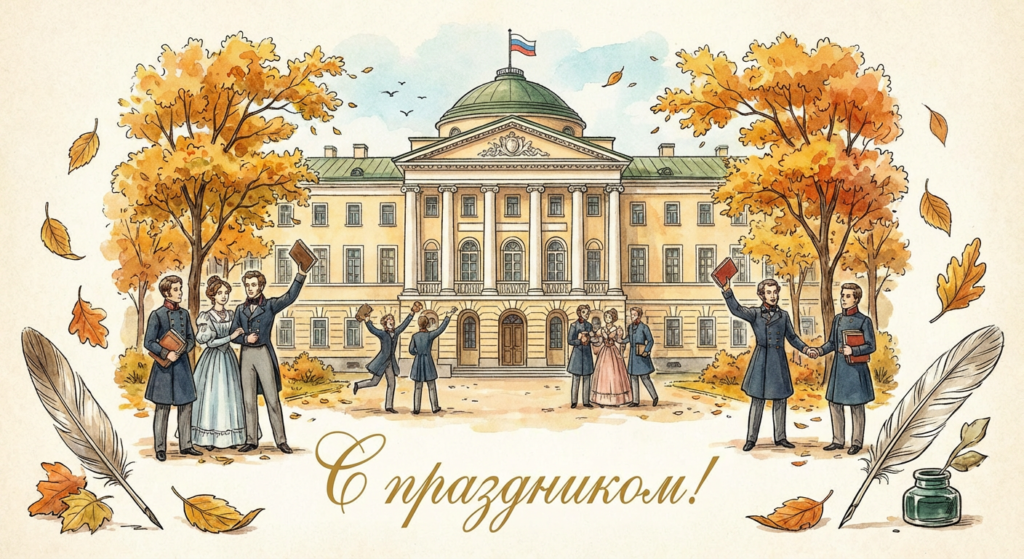 Создать открытку-картинку с поздравлением на Всемирный день лицеиста с помощью нейросети