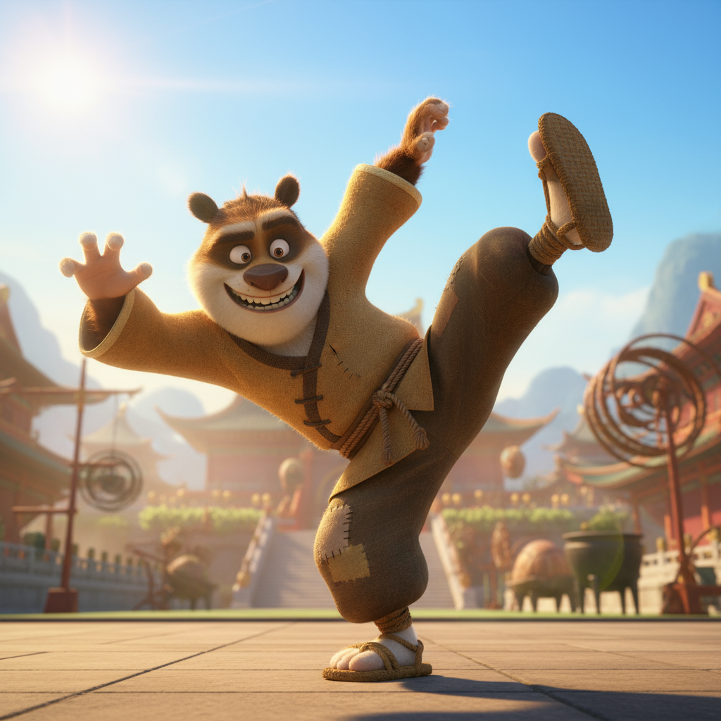 Сгенерировать фото или селфи в стиле персонажа «Кунг-фу Панда»