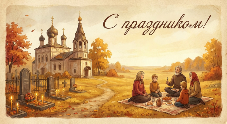 Создать открытку-картинку с поздравлением на Дмитриевская родительская суббота с помощью нейросети