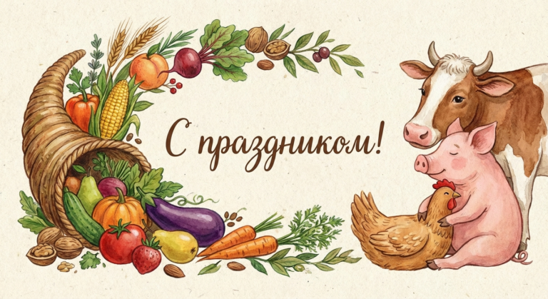 Создать открытку-картинку с поздравлением на Международный день вегана с помощью нейросети