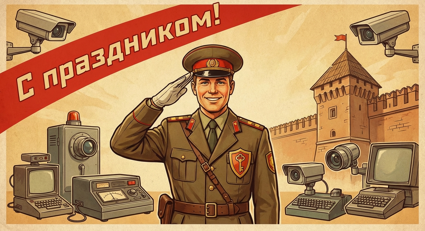 Создать открытку-картинку с поздравлением на День специалиста по безопасности с помощью нейросети