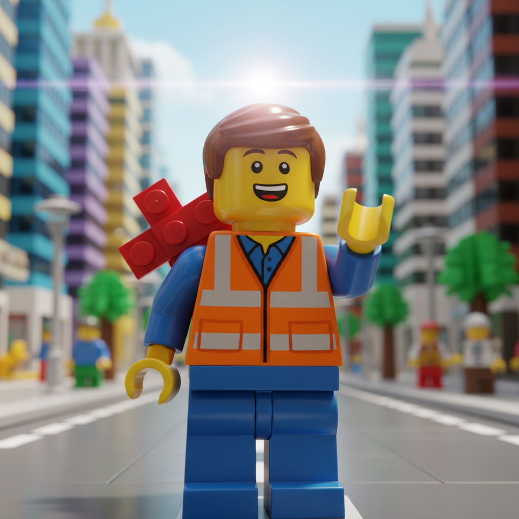 Сгенерировать фото или селфи в стиле персонажа "Лего. Фильм"