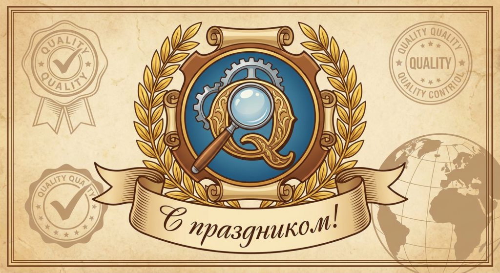 Создать открытку-картинку с поздравлением на Всемирный день качества с помощью нейросети