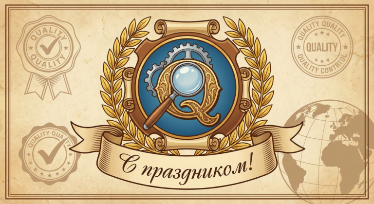 Создать открытку-картинку с поздравлением на Всемирный день качества с помощью нейросети