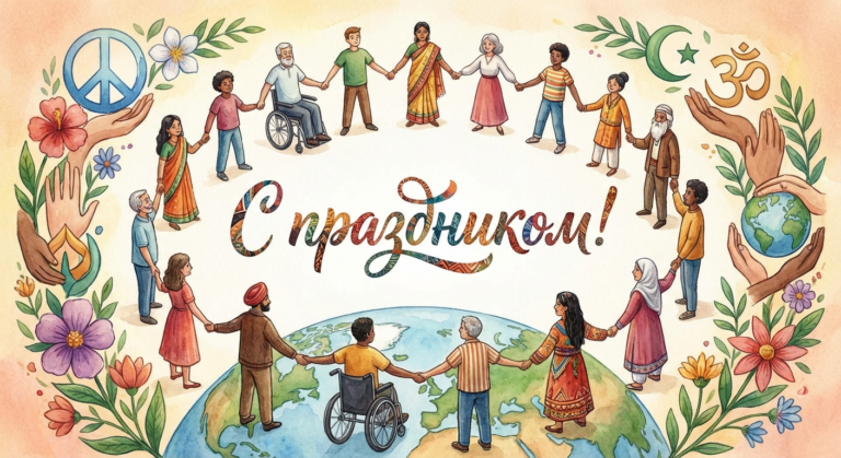 Создать открытку-картинку с поздравлением на День толерантности (терпимости) с помощью нейросети