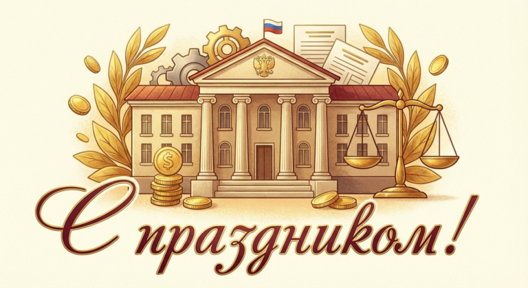 Создать открытку-картинку с поздравлением на День работника налоговых органов с помощью нейросети