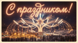 Создать открытку-картинку с поздравлением на День энергетика с помощью нейросети