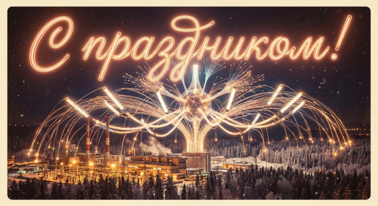 Создать открытку-картинку с поздравлением на День энергетика с помощью нейросети