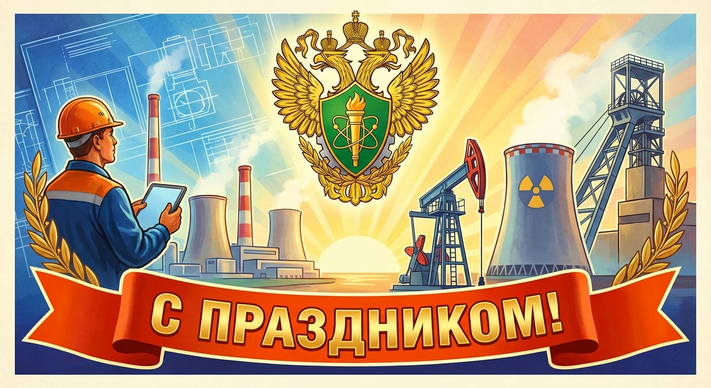 Создать открытку-картинку с поздравлением на День Ростехнадзора с помощью нейросети