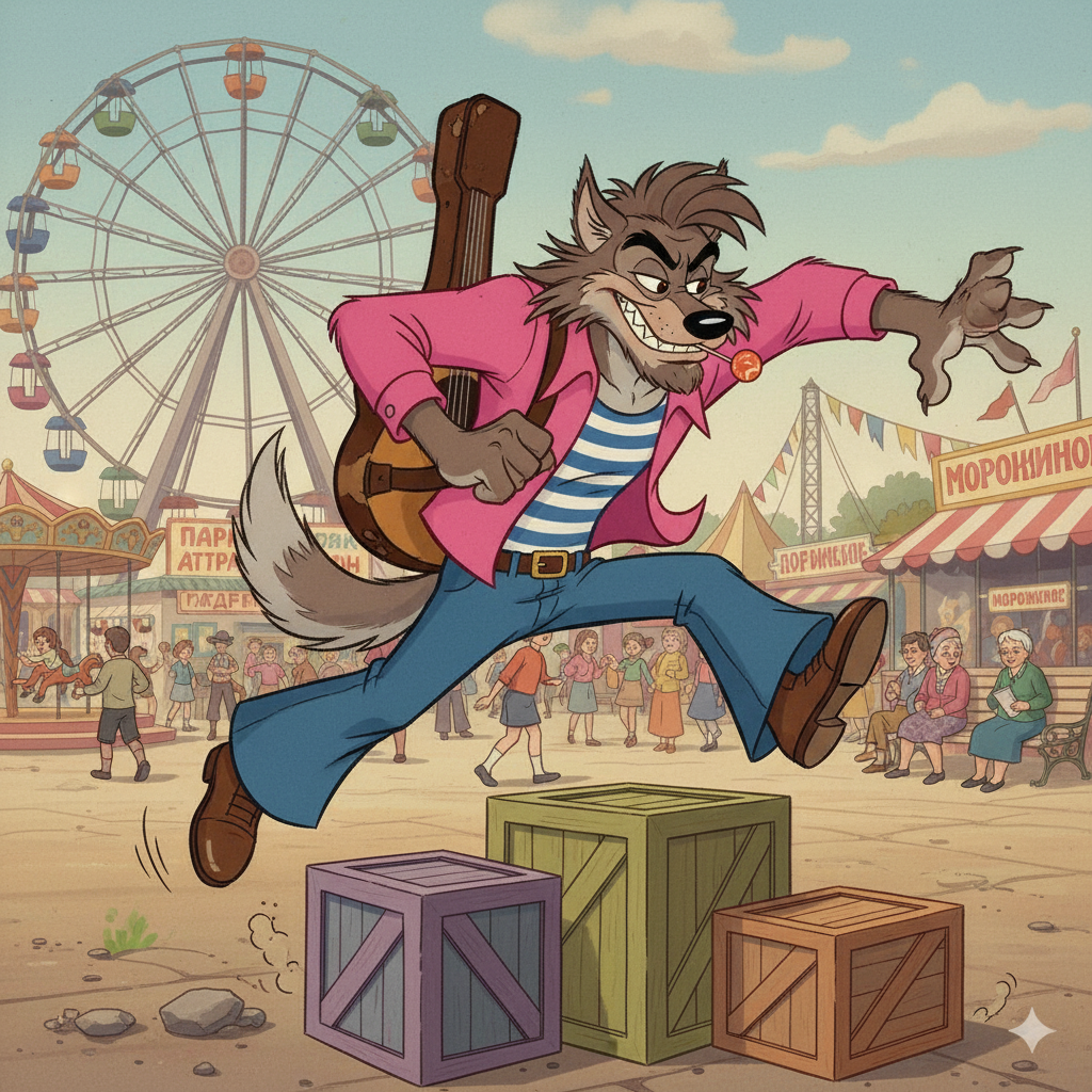 Сгенерировать фото или селфи в стиле персонажа «Ну, погоди!»