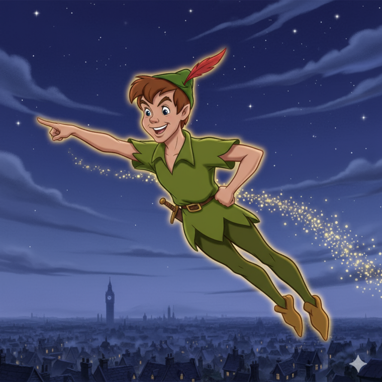 Сгенерировать фото или селфи в стиле персонажа "Питер Пэн"