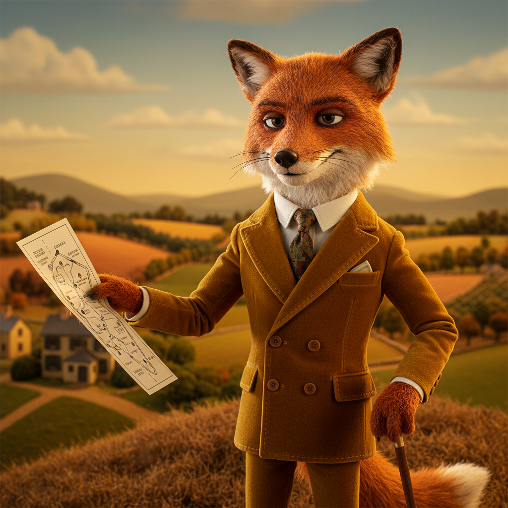 Сгенерировать фото или селфи в стиле персонажа «Бесподобный мистер Фокс»