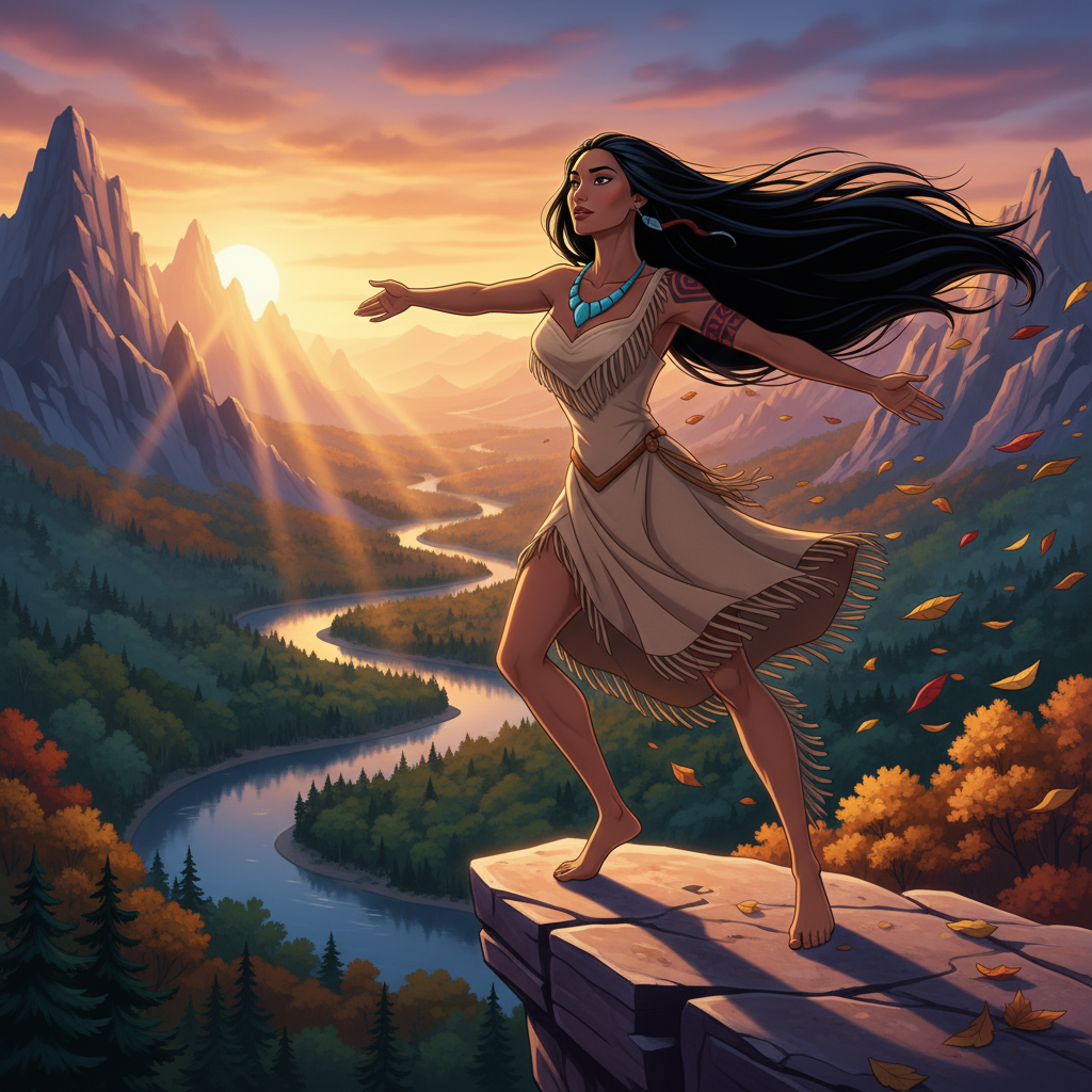 Сгенерировать фото или селфи в стиле персонажа «Покахонтас»