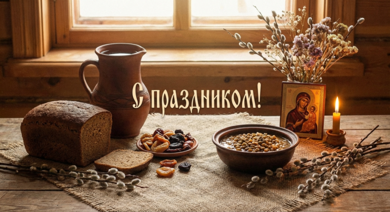 Создать открытку-картинку с поздравлением на Великий Пост с помощью нейросети