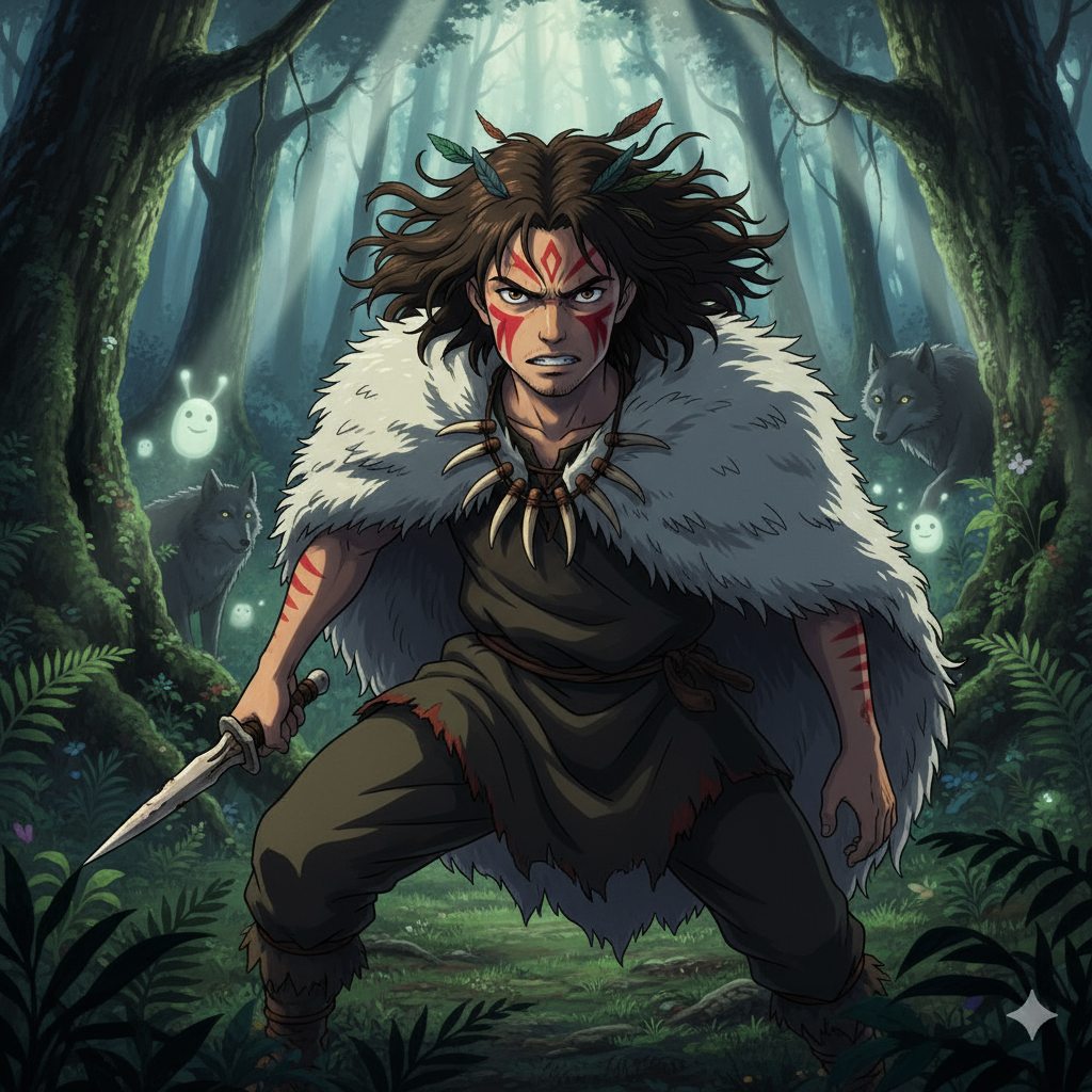 Сгенерировать фото или селфи в стиле персонажа «Принцесса Мононоке»