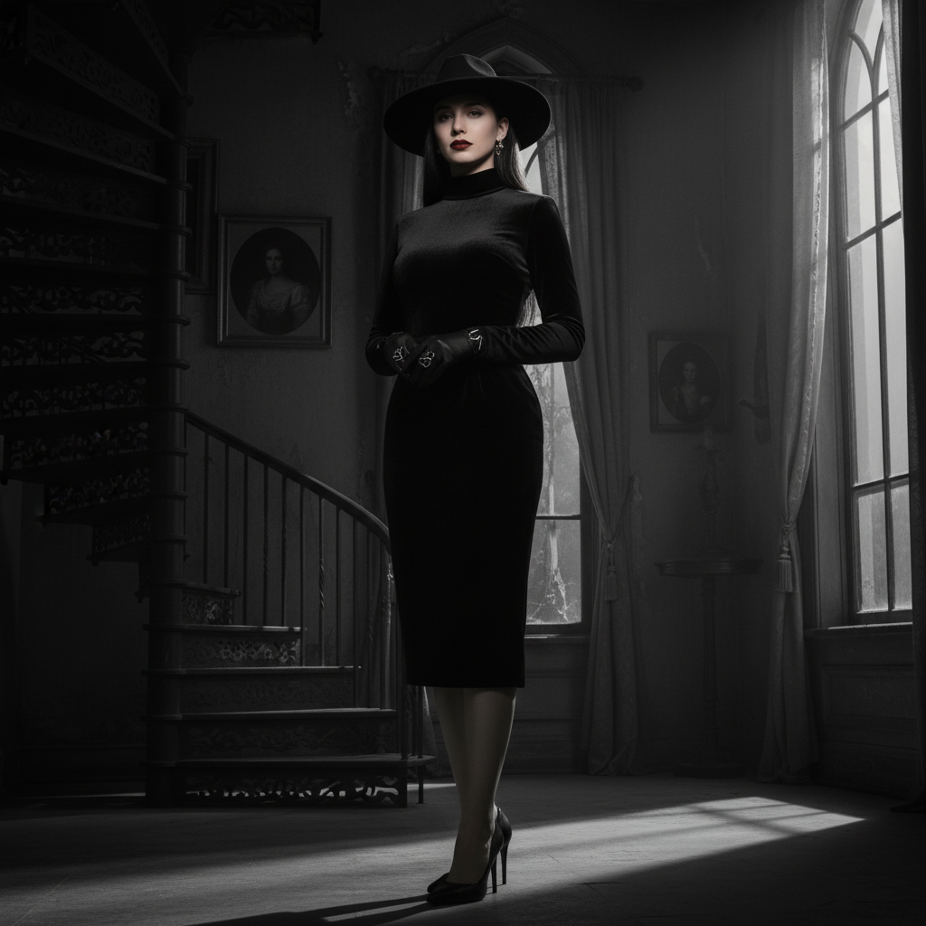 Сгенерировать фото или селфи в стиле сериала "Американская история ужасов"