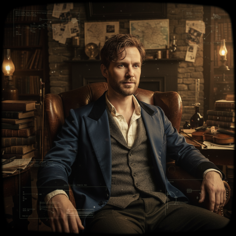 Сгенерировать фото или селфи в стиле сериала "Шерлок"