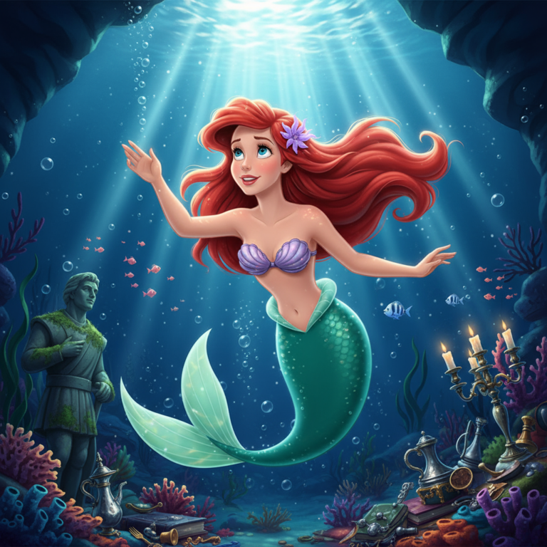 Сгенерировать фото или селфи в стиле персонажа "Русалочка"