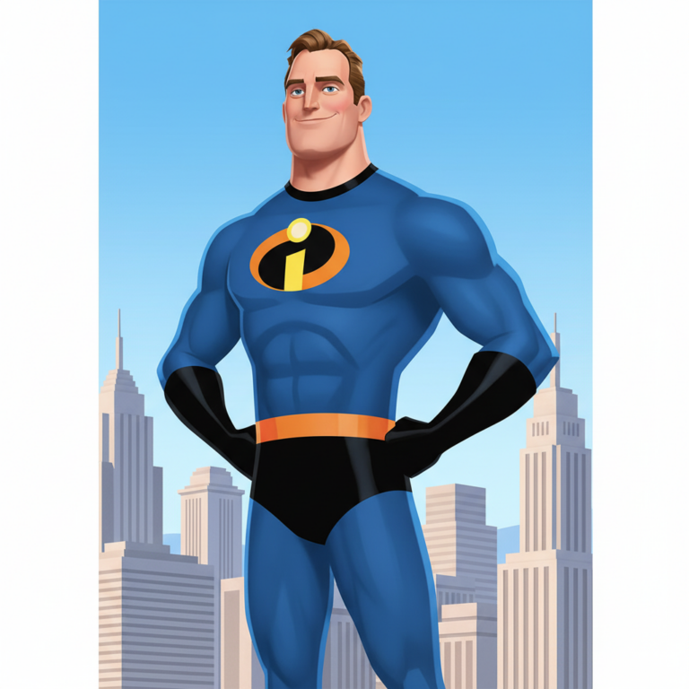 Сгенерировать фото или селфи в стиле персонажа "Суперсемейка"