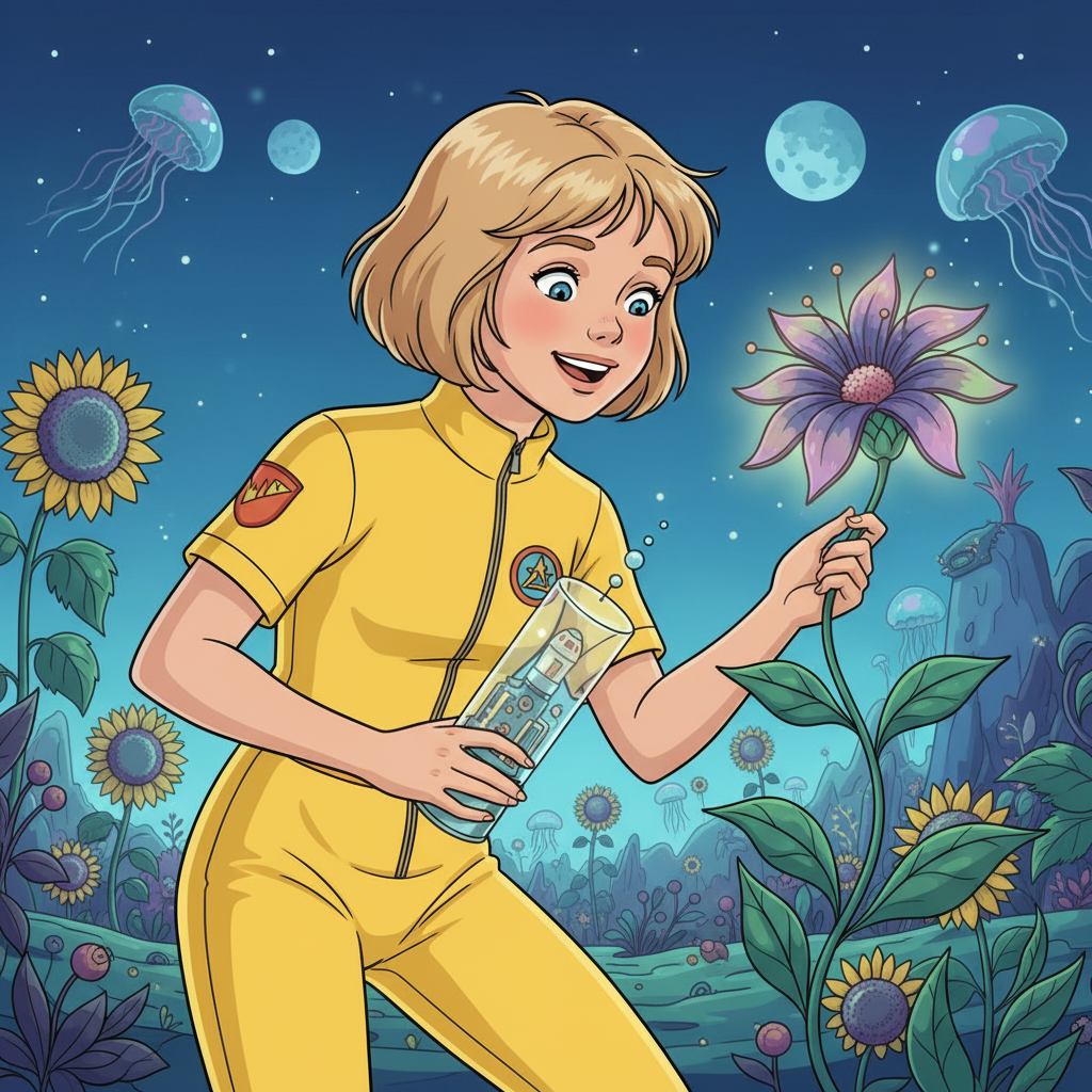 Сгенерировать фото или селфи в стиле персонажа "Тайна третьей планеты"