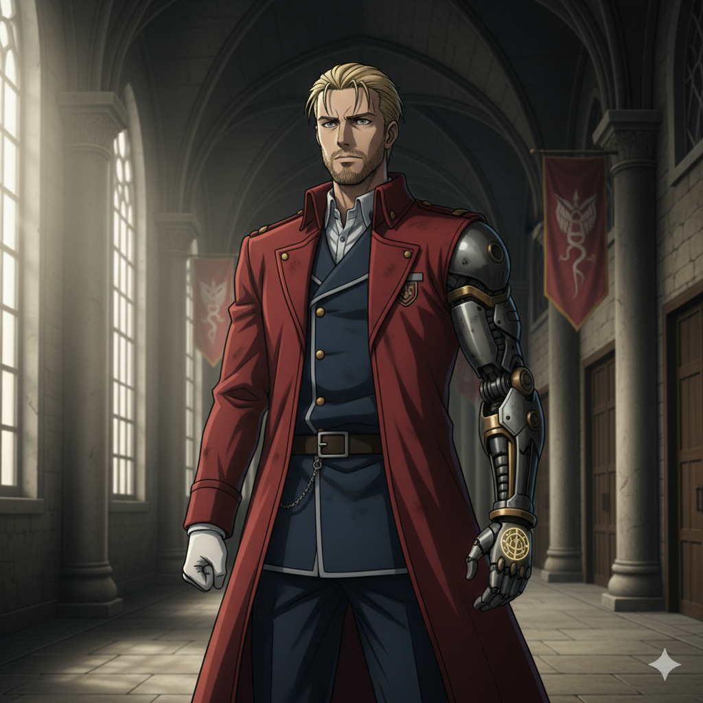 Сгенерировать фото или селфи в стиле сериала «Стальной алхимик: Братство»