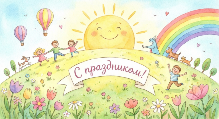 Создать открытку-картинку с поздравлением на Международный день счастья с помощью нейросети