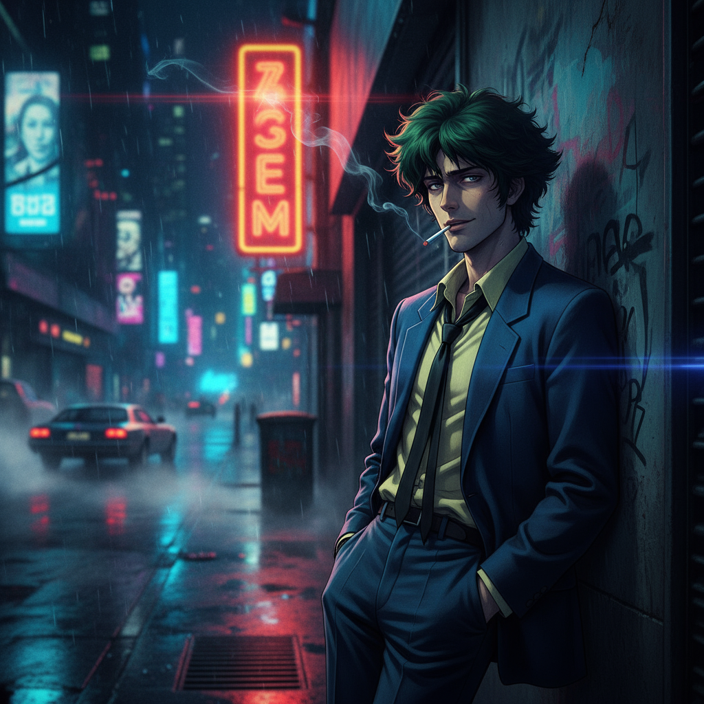 Сгенерировать фото или селфи в стиле сериала «Ковбой Бибоп»