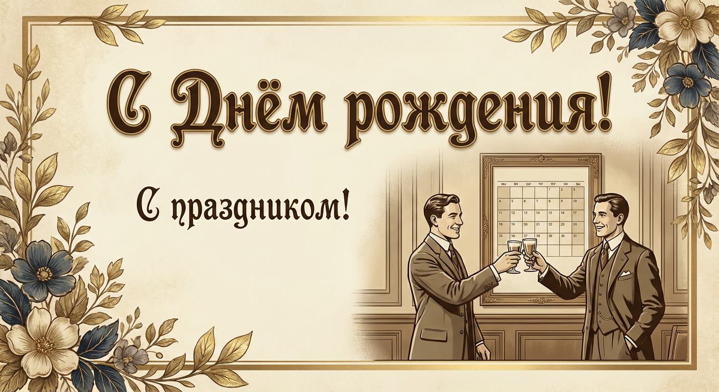 Поздравительная открытка на день рождения начальнице через ИИ