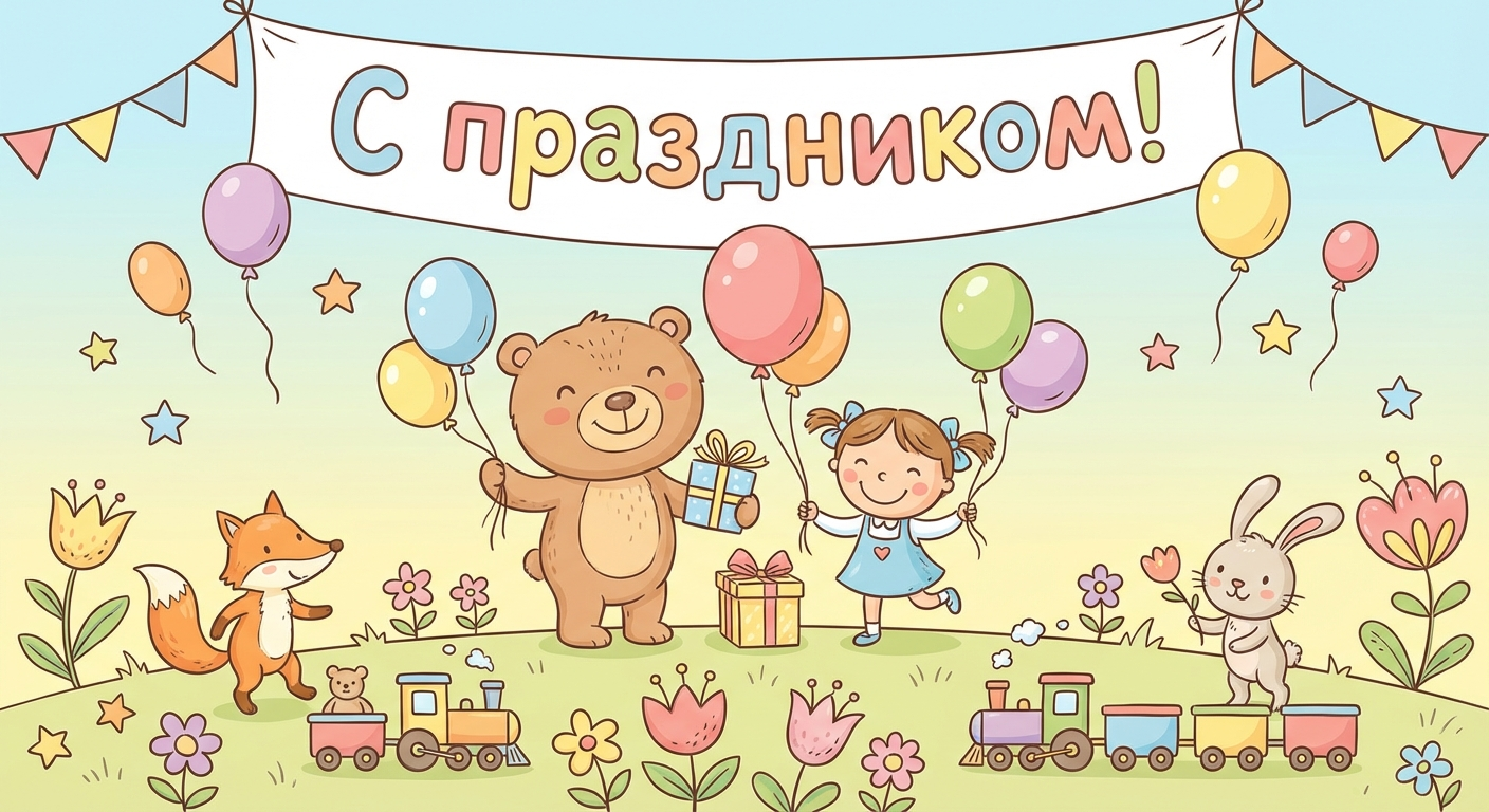 Поздравительная открытка на день рождения Олесе через ИИ