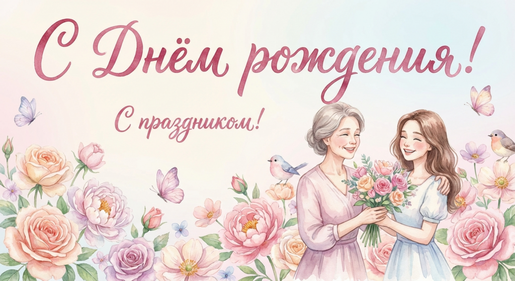 Поздравительная открытка на день рождения Тамаре через ИИ