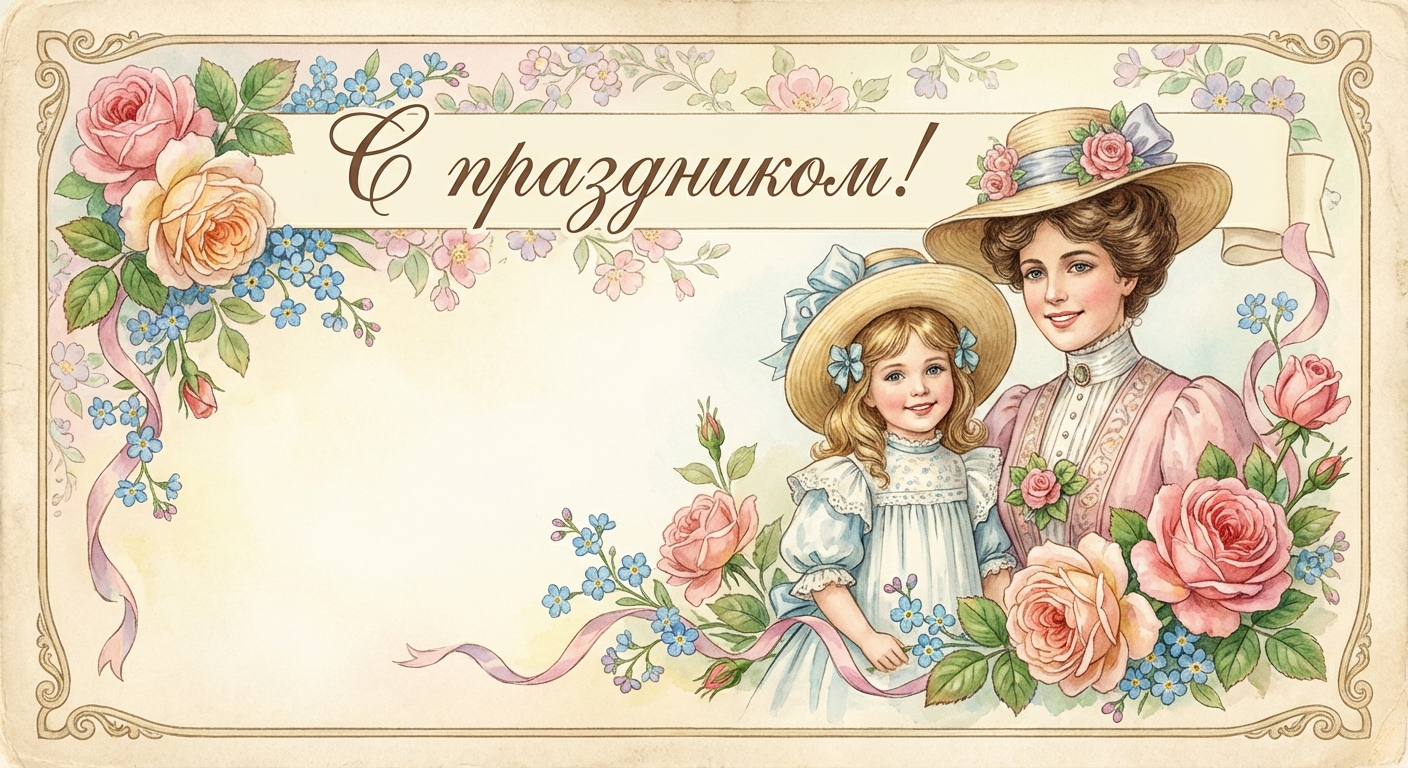 Поздравительная открытка на день рождения Юлии через ИИ