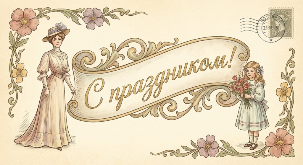 Поздравительная открытка на день рождения матери через ИИ